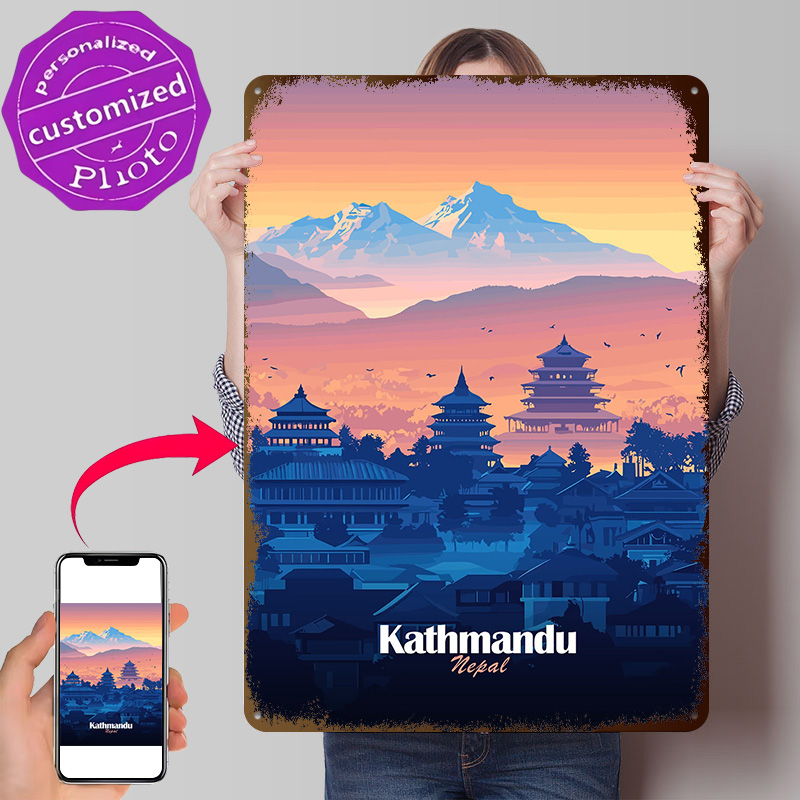 Home Decor Kathmandu - Poster con Texture 3D della Linea