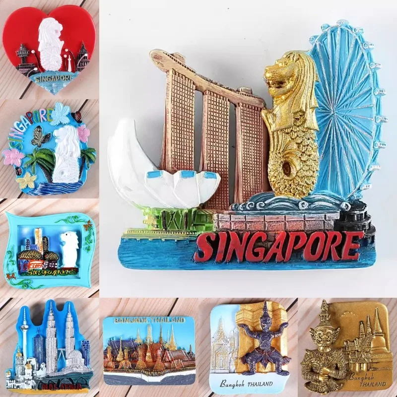 Home Decor Malaysia - Singapore souvenir da viaggio Merlion adesivi