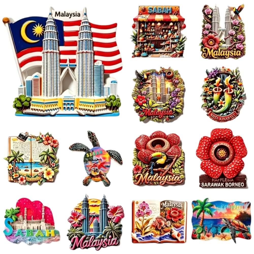 Home Decor Malaysia - Souvenir Turistico della Malesia, Magnete per