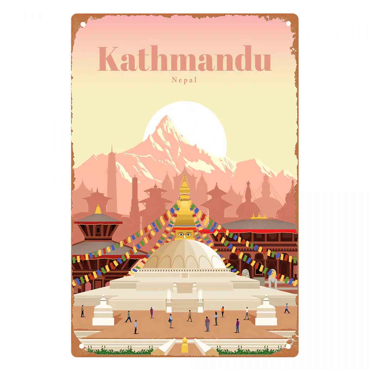 Home Decor Kathmandu - Decorazione da parete 2D piatta, 1