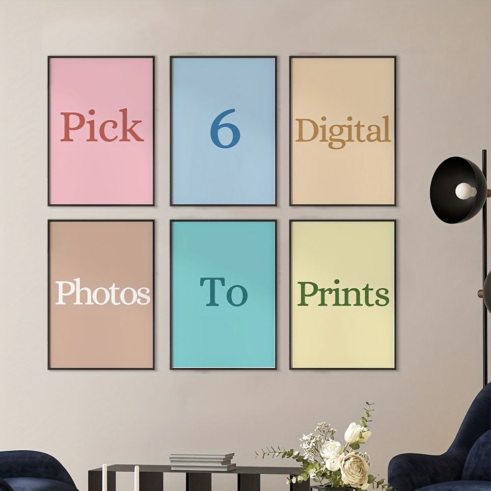 Home Decor Kit - Set di 6 Stampe Personalizzate su