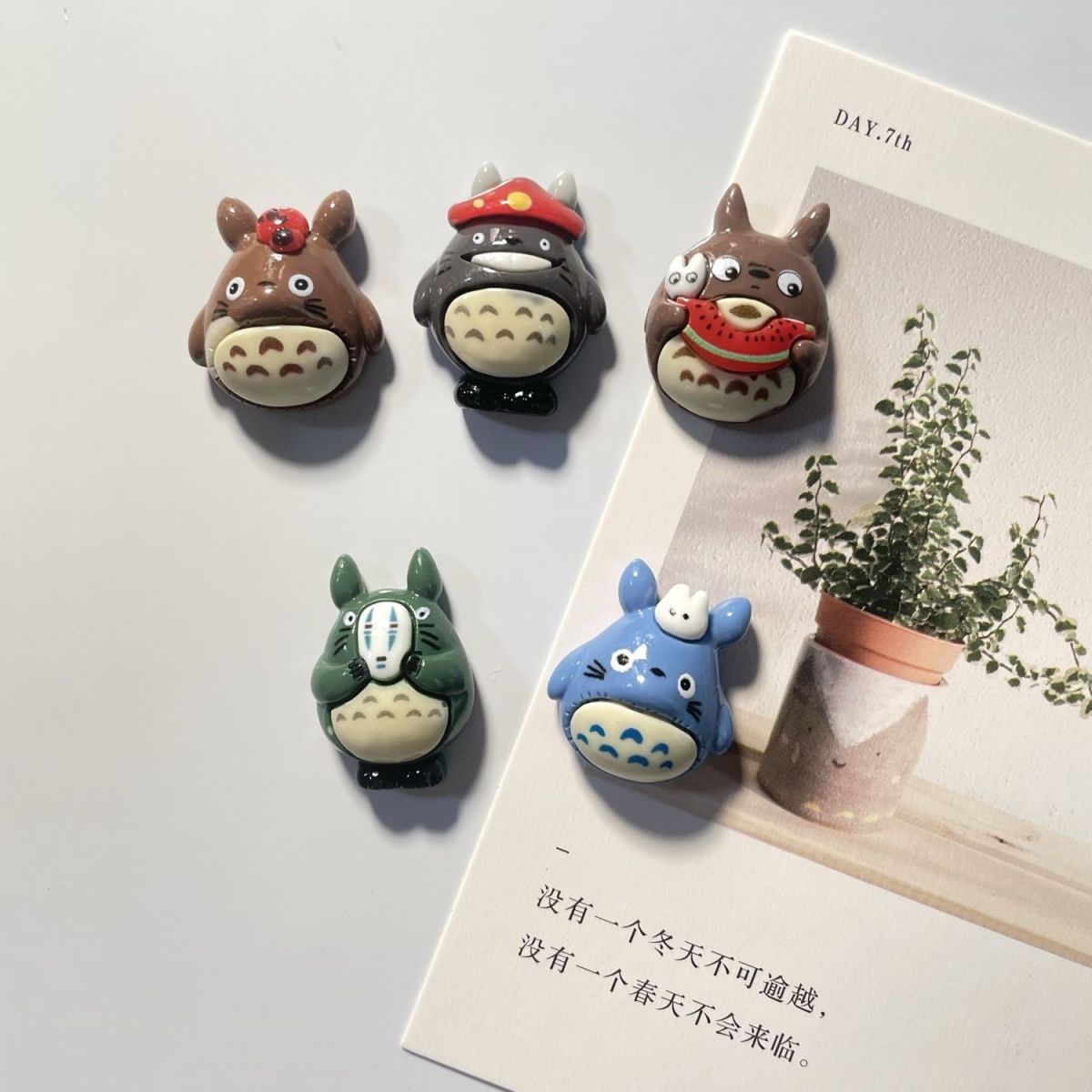 Home Decor Zen - Magnete per Frigorifero in Resina Totoro,